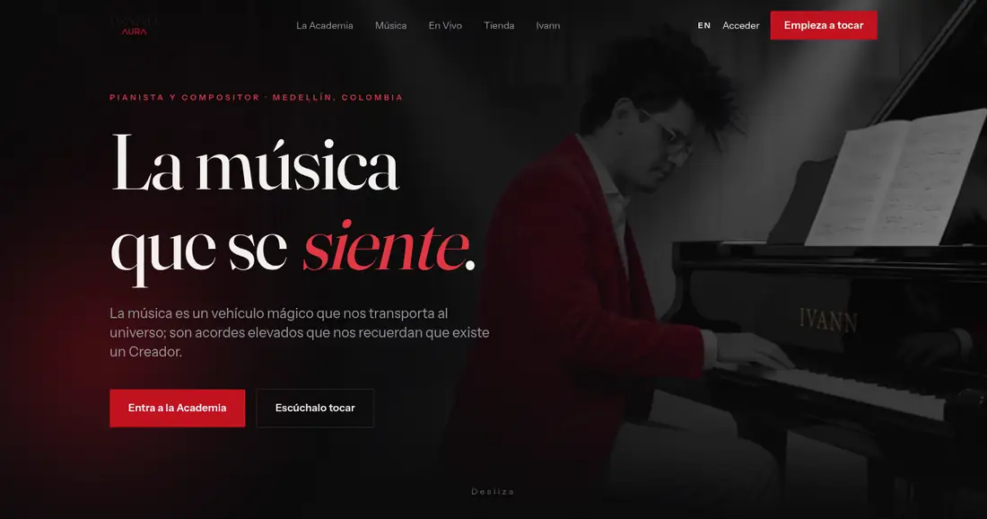 Página de inicio de Ivann Aura